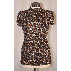 Trina Turk Silk Animal Print top size S